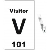 Custom Printed Numbered PVC Visitor Badges - 10 pack